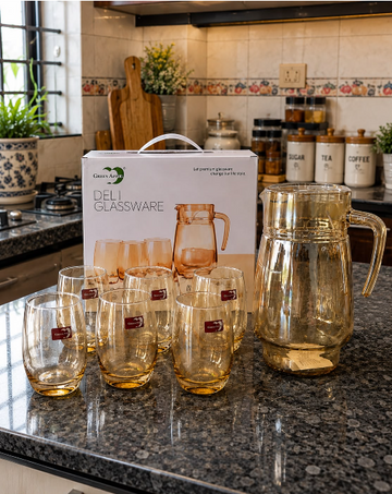 Golden Amber Drinkware Set
