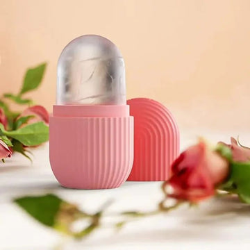 Premium Silicone Facial Ice Roller – Cooling Face Massager & De-Puffing Tool