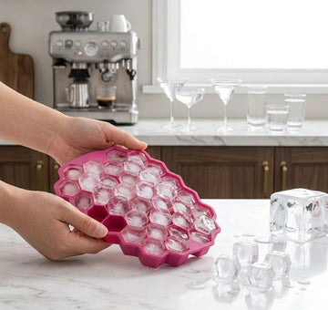 Flexible Honeycomb Ice Tray With Lid