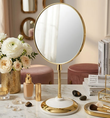 Table Mirror With Double Sided Flexible Rod Decoration