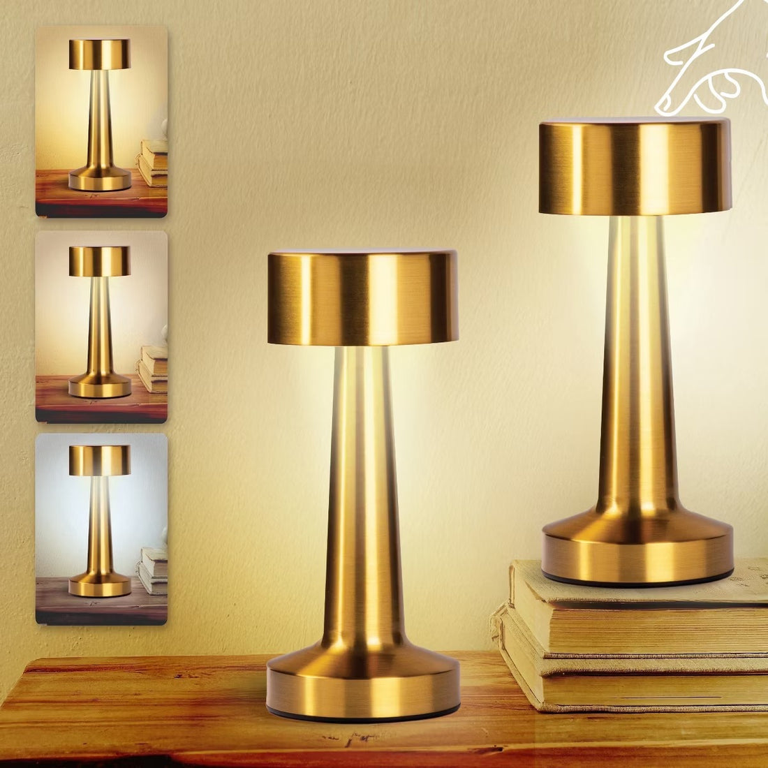 LuxeGlow Gold Touch Lamp