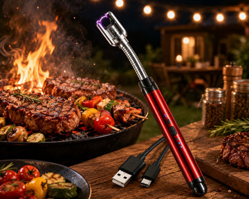LIVMORE rechargeable flameless stainless steel electric lighter.