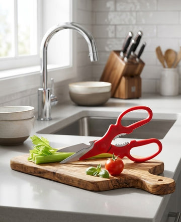 Wüsthof kitchen scissors 5558R, red