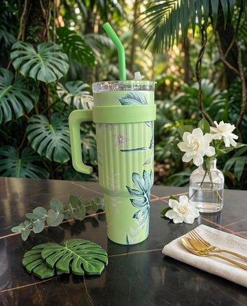 Monstera Leaf 40oz Insulated Tumbler
