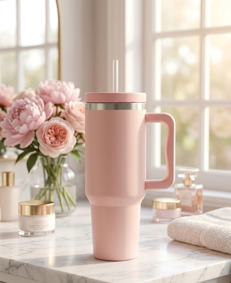 Blush Pink 40oz Luxury Travel Tumbler