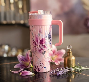 Floral Elegance Travel Tumbler