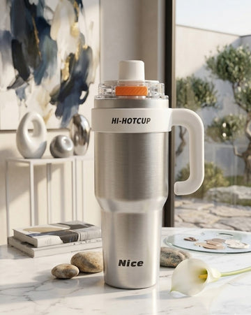 Hi-Hotcup Stainless Steel Travel Mug with Handle – Nice Series