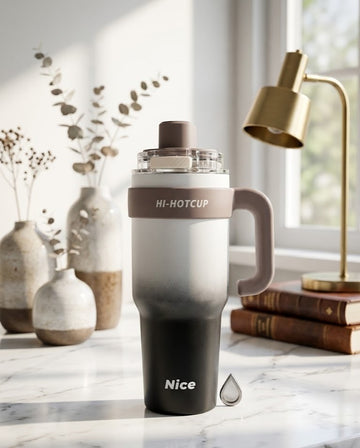 Hi-Hotcup Stainless Steel Travel Mug with Handle – Gradient Series