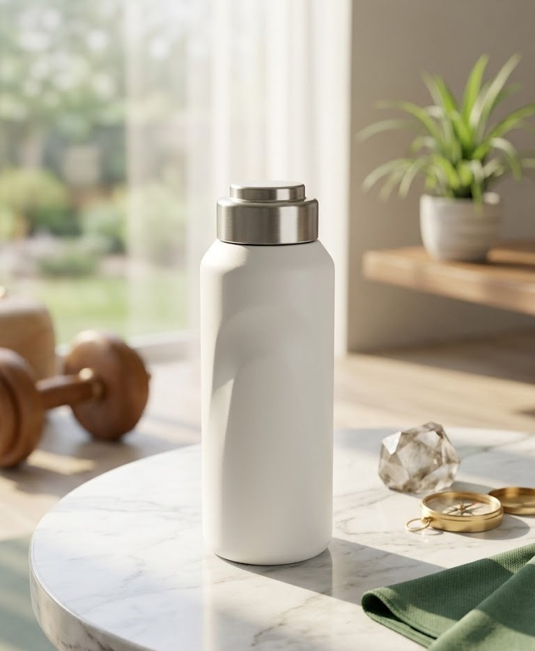 Sport Insulated Stainless Steel Water Bottle – Matte White