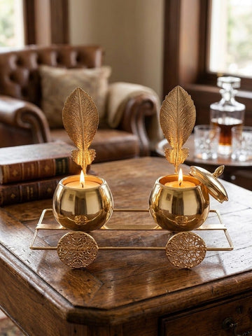 Celestial Leaf Carriages Candle Holder