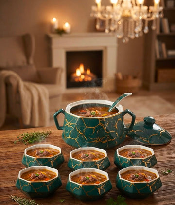 The Emerald Marble Soup Set