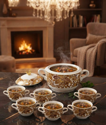 The Royal Paisley Soup Set