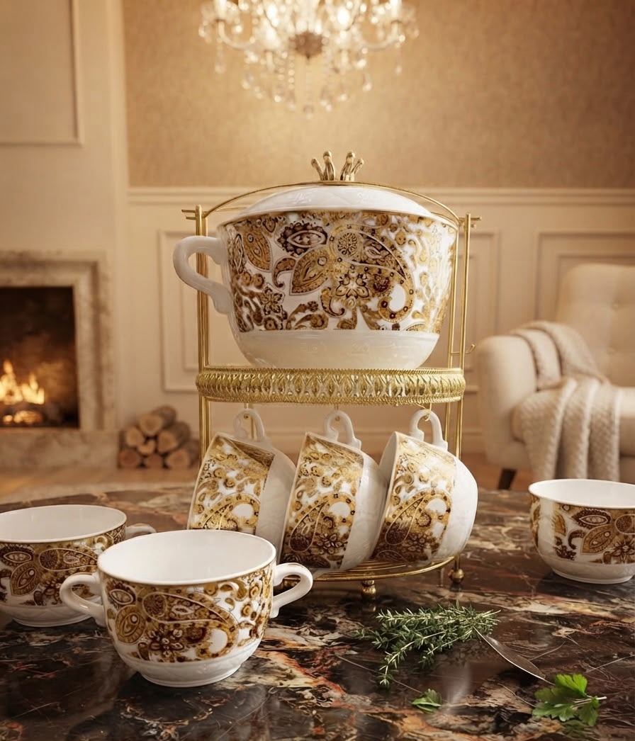 The Royal Paisley Soup Set