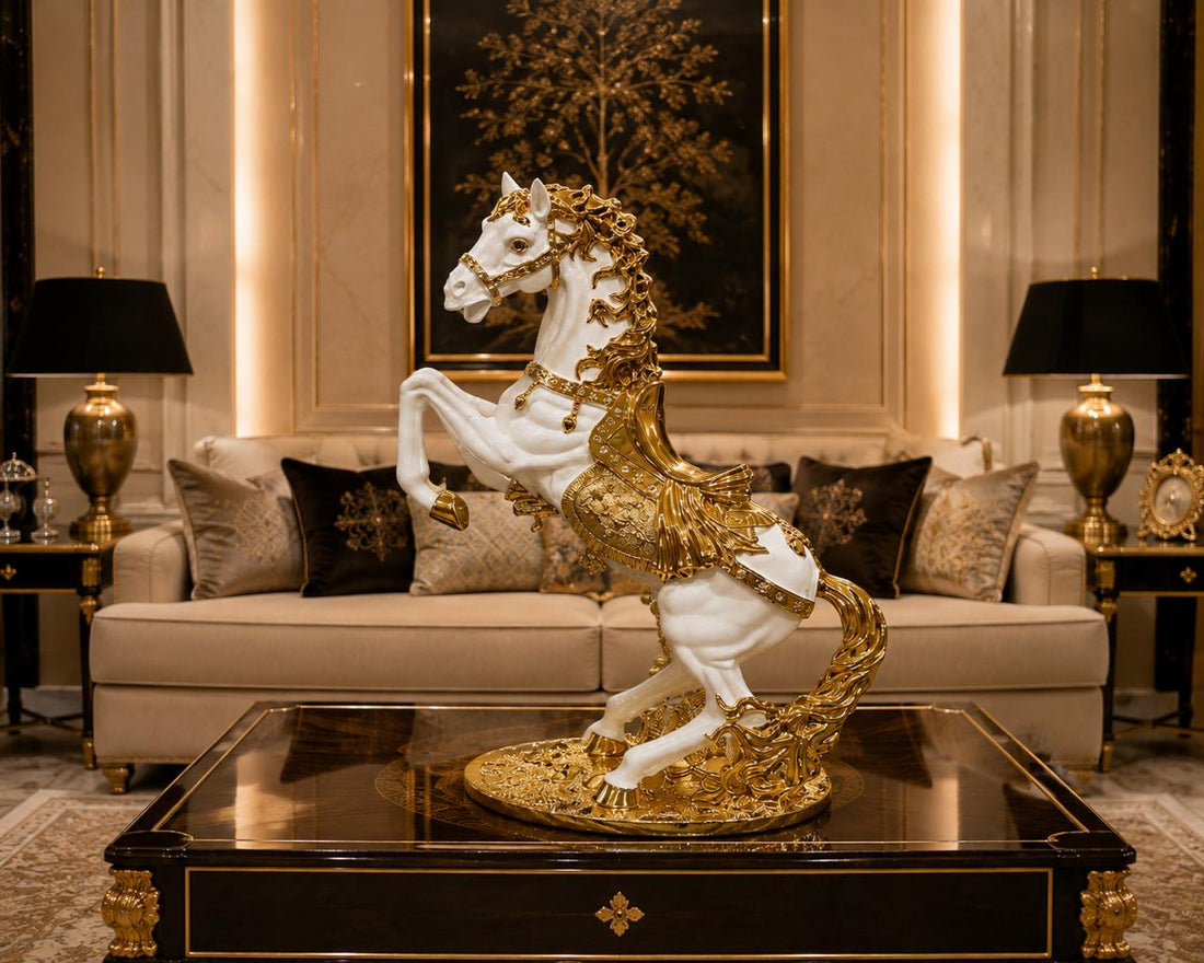 The Royal Rearing Stallion Statue