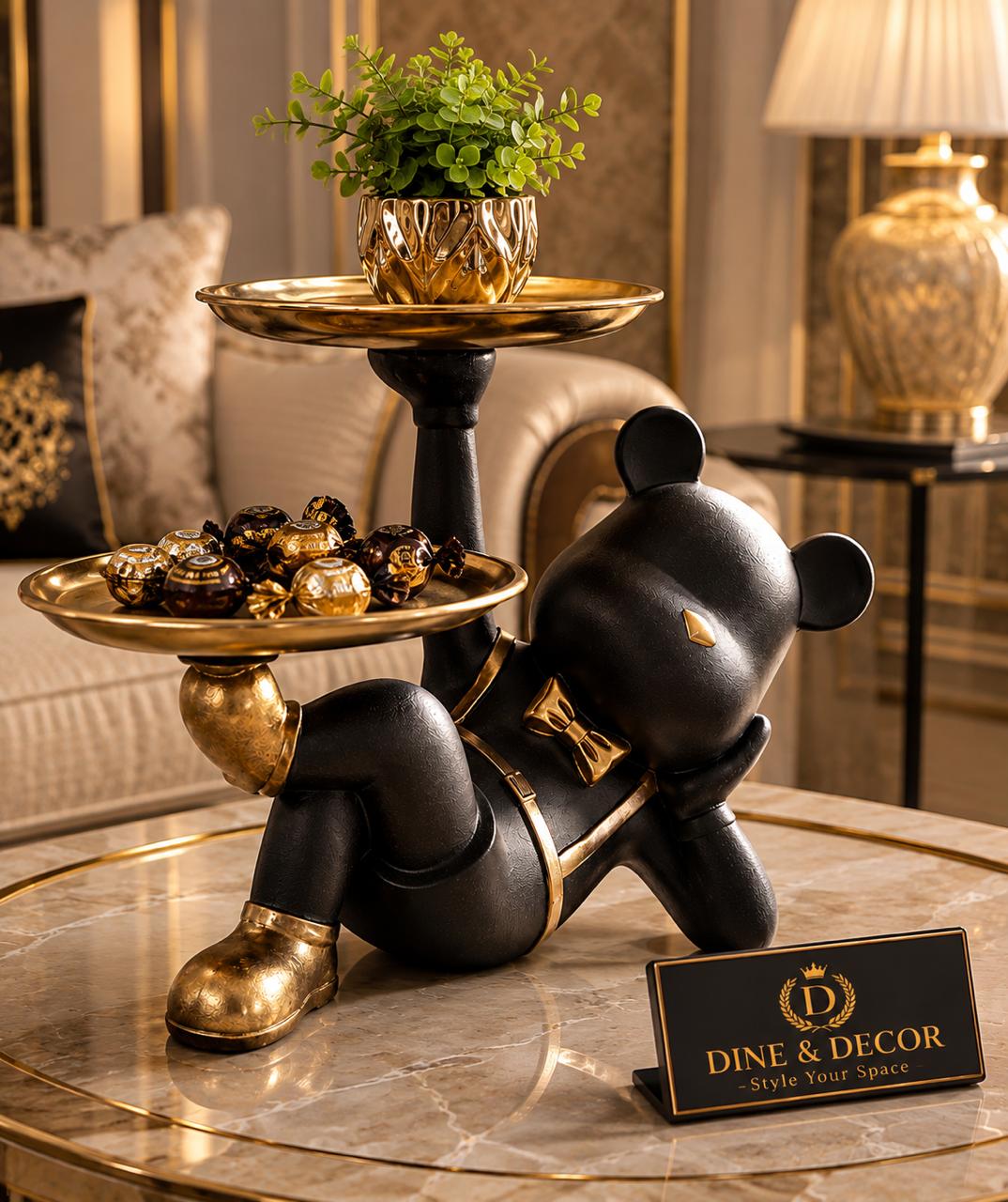 Whimsical Bear Valet Tray Accent Sculpture