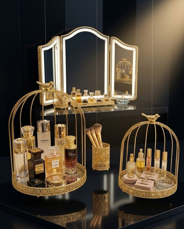 Cosmetics storage Rack Make-up Organizer Bird cage Different portions