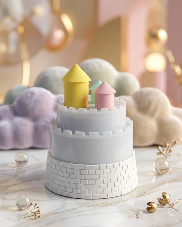 Pastel Castle Fantasy Desktop Decor