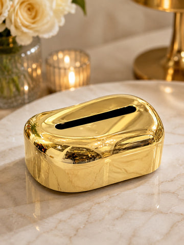 Luxury Gold Tissue Box Holder – Modern Decorative Tissue Case