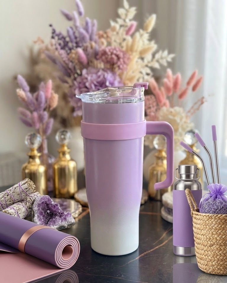 Lavender Ombré Wellness Tumbler